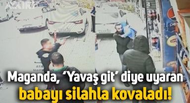 İstanbul'da sokak arasında tehlikeli araç kullanan bir şahıs, 