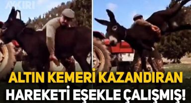 Kırkpınar'da Altın Kemeri kazanan Cengizhan Şimşek, eşekle antrenman yapmış