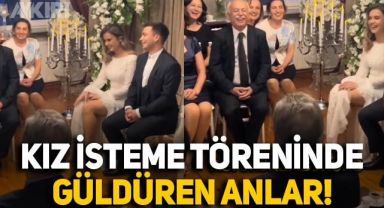 Kız isteme törenindeki bir anlık gerilim yerini böyle kahkahalara bıraktı