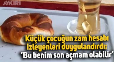 Küçük çocuğun zamlara gelen tepkisi izleyenleri duygulandırdı: 