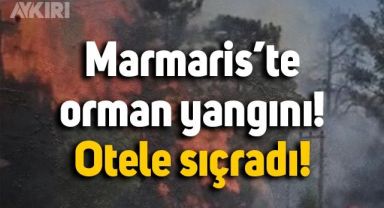 Marmaris İçmeler'de orman yangını çıktı, otelin çevresini sardı