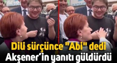 Meral Akşener'le sohbet eden genç, dili sürçünce 