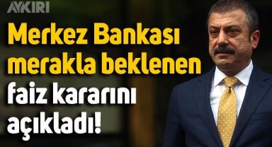 Merkez Bankası, Temmuz ayı faiz kararını açıkladı