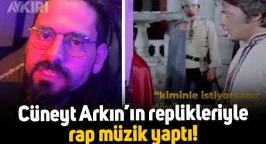 Mirac isimli müzisyen, Cüneyt Arkın'ın replikleriyle düet yaptı