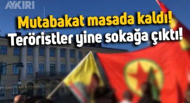 Mutabakat masada kaldı: PKK'lı teröristler Finlandiya'nın başkentinde protesto düzenledi