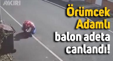 Örümcek Adamlı balon adeta canlandı, o anların videosu viral oldu