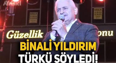Sahneye çıkan Binali Yıldırım türkü söyledi, o anlar gündem oldu