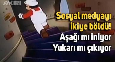 Süper Mario görseli sosyal medyayı ikiye böldü: Aşağı mı iniyor, yukarı mı çıkıyor?