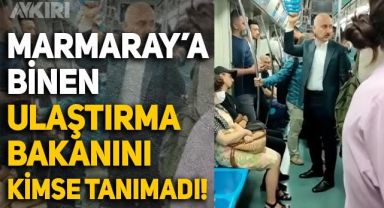 Ulaştırma Bakanı Adil Karaismailoğlu Marmaray'a bindi, kimse tanımadı