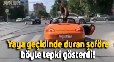 Yaya geçicinde duran şoföre tepki gösteren adamın videosu milyonlarca kez izlendi