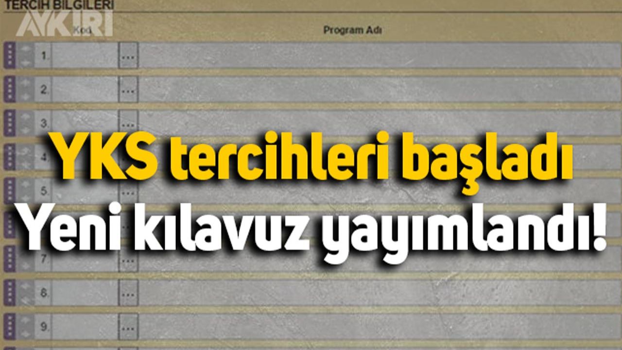 YKS 2022 yeni tercih kılavuzu yayımlandı YKS tercihleri nasıl yapılır
