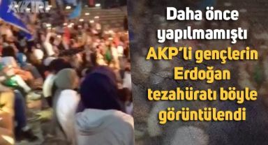 AKP'li gençler, Recep Tayyip Erdoğan tezahüratıyla Meksika dalgası yaptı