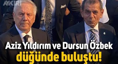 Aziz Yıldırım ve Dursun Özbek düğünde buluştu, sosyal medya sallandı