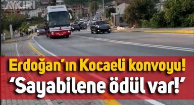 Erdoğan'ın Kocaeli İzmit'teki araç konvoyu vatandaşlar tarafından görüntülendi: 