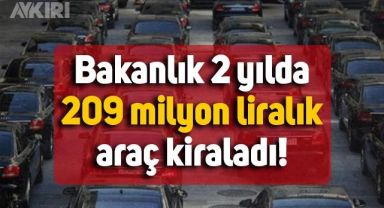 Gençlik ve Spor Bakanlığı, 2 yılda 209 milyon liralık araç kiraladı