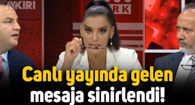 Hande Fırat, canlı yayında gelen mesaja sinirlendi: