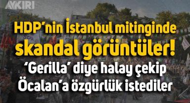 HDP'nin Kartal mitinginde skandal görüntüler: 