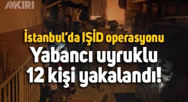İstanbul'da IŞİD operasyonu: Yabancı uyruklu 12 kişi gözaltına alındı