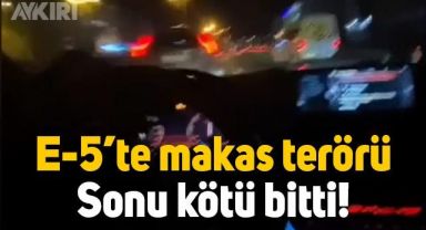 İstanbul E-5'te yüksek hızla makas atarak ilerledi, sonu kötü bitti