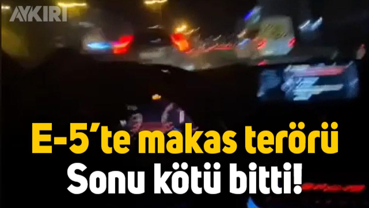 İstanbul E-5'te yüksek hızla makas atarak ilerledi, sonu kötü bitti