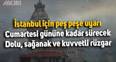 Meteoroloji ve İBB peş peşe uyardı! Cumartesi gününe kadar sürecek: Dolu, sağanak, kuvvetli rüzgar