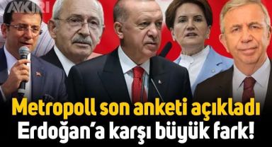 Metropoll son anketini açıkladı: Mansur Yavaş, Erdoğan'a fark attı! 5 adayın da gerisinde kaldı