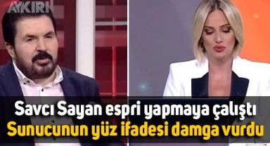 Savcı Sayan espri yapmaya çalıştı, sunucu Fulya Kalfa'nın yüz ifadesi yayına damga vurdu