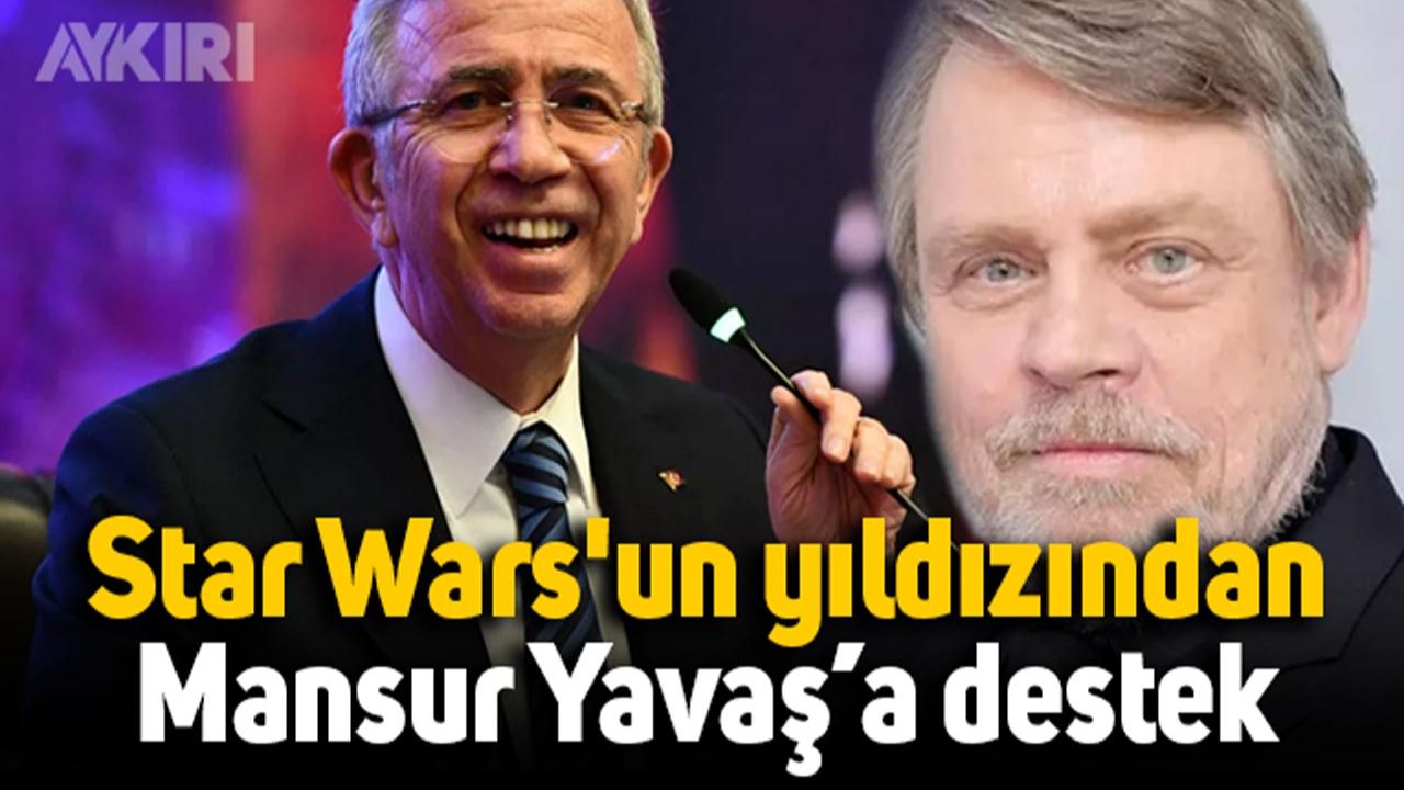 Star Wars'un dünyaca ünlü oyuncusu Mark Hamill'den Mansur Yavaş'a destek