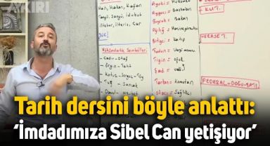 Tarih dersini Sibel Can şarkısıyla anlattı, o anlar izleyenleri güldürdü