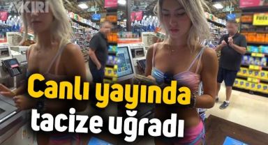 Twitch yayıncısı Alison Liddey'in markette fotoğraflarını çekti, o anlar canlı yayına yansıdı