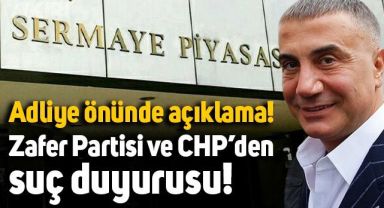 Zafer Partisi ve CHP'den Sedat Peker'in iddiaları hakkında suç duyurusu