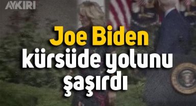 ABD Başkanı Joe Biden, kürsüde yine yolunu şaşırdı