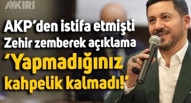 AKP'den ve belediye başkanlığından istifa eden Rasim Arı'dan zehir zemberek açıklama