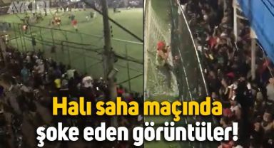 Brezilya'daki halı saha maçında şoke eden görüntüler