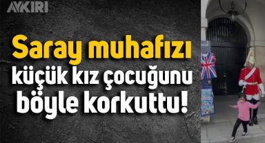 Buckingham Sarayı muhafızının küçük kız çocuğunu korkuttuğu anlar