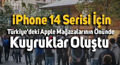 Bugün satışa sunulan İphone 14 için İstanbul'da kuyruklar oluştu