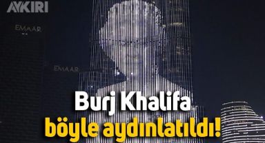 Burj Khalifa'ya Kraliçe Elizabeth'in fotoğrafı ve İngiltere bayrağı yansıtıldı