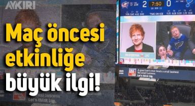 Buz hokeyi maçı öncesi ünlülere benzeyen taraftarları bulma etkinliği izleyenleri güldürüyor