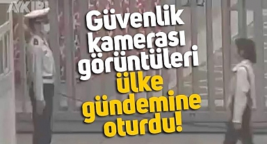 Çin'de nöbet değiştiren güvenlik görevlilerinin görüntüsü gündem oldu, sevgilisine böyle koştu.
