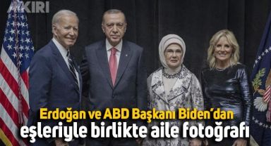 Cumhurbaşkanı Erdoğan ve ABD Başkanı Biden, eşleriyle birlikte aile fotoğrafı çektirdi