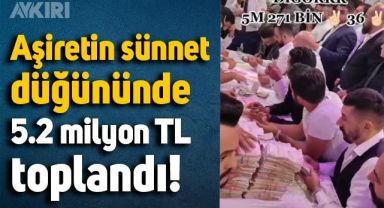 Digor aşiretinin sünnet düğününde 5.2 milyon lira toplandı, paralar masaya sığmadı!