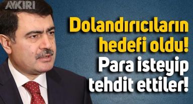 Dolandırıcılar, Ankara Valisi Vasip Şahin'i tehdit edip para istedi