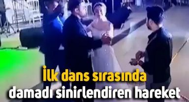 Düğünde ilk dans sırasında damadı sinirlendiren olay