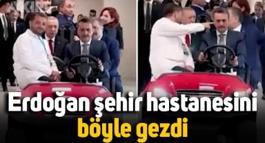 Erdoğan, Etlik Şehir Hastanesi'ni böyle gezdi