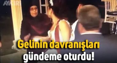 Gelinin takı törenindeki davranışları viral oldu