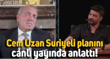Genç Parti Genel Başkanı Cem Uzan canlı yayında Suriyeli planını açıkladı