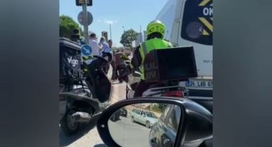 Görüntüler İstanbul'dan: Servis şoförü kavga ettiği kişiyi bıçakladı, olay yerinden uzaklaştı