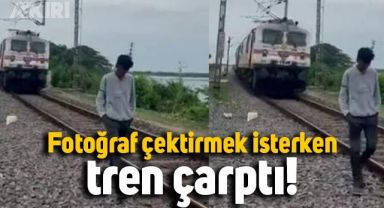 Instagram'da paylaşmak için fotoğraf çektirmek isteyen gence tren çarptı