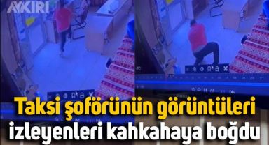 İstanbul'da taksi durağındaki görüntüler izleyenleri kahkahaya boğdu