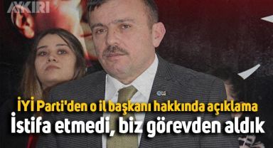 İYİ Parti'den Yozgat İl Başkanı Metin Özışık hakkında açıklama geldi
